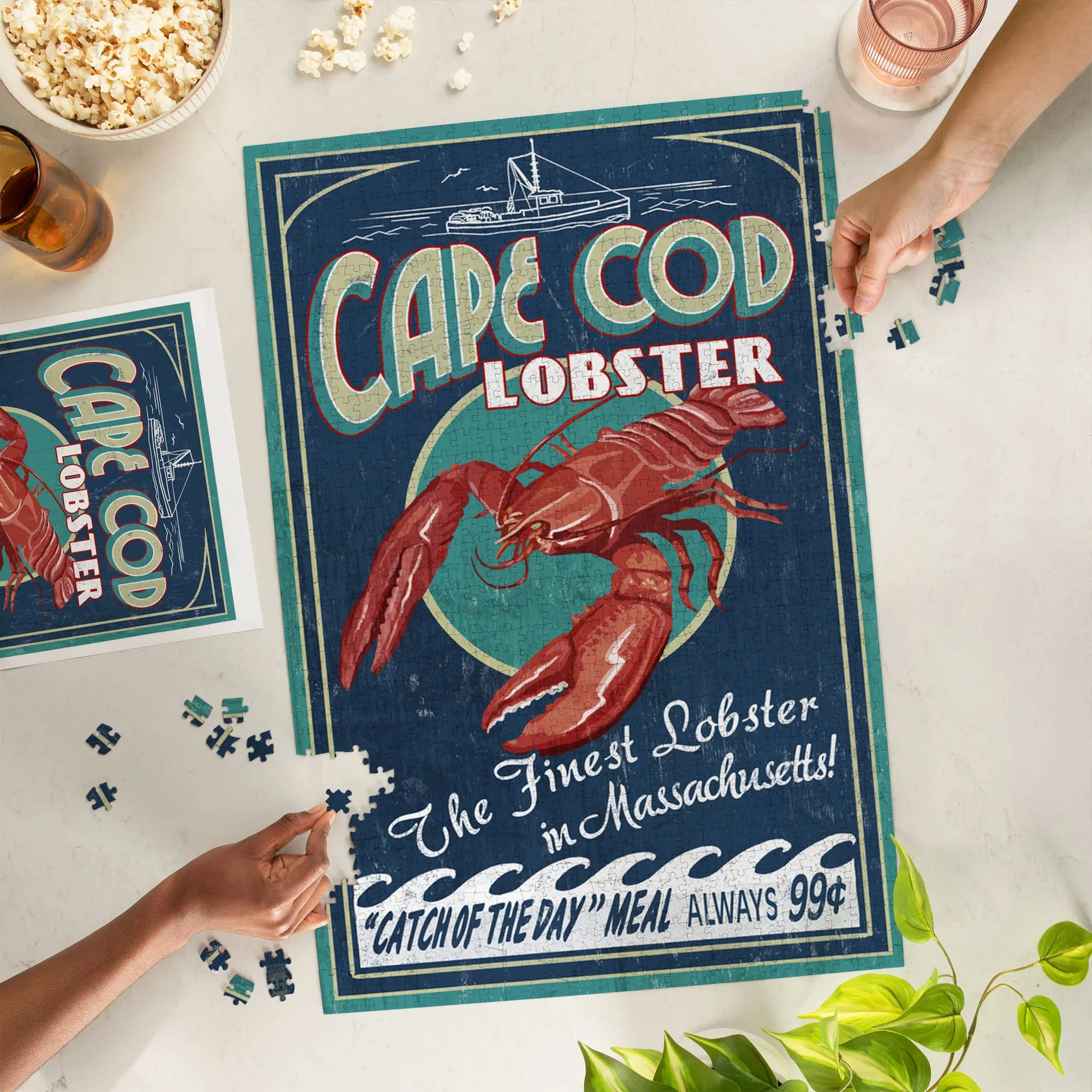 1000 PIECE PUZZLE Cape Cod, Massachusetts, Lobster