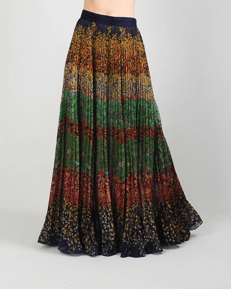 70s Bohemian Gauze Maxi Skirt