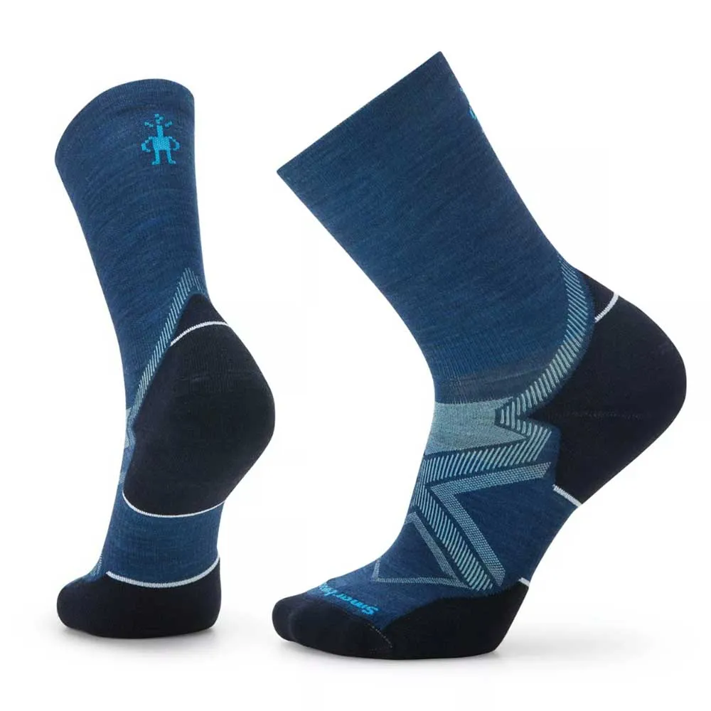 All Gender Run Cold Weather Targeted Cushion Crew Socks - Alpine Blue