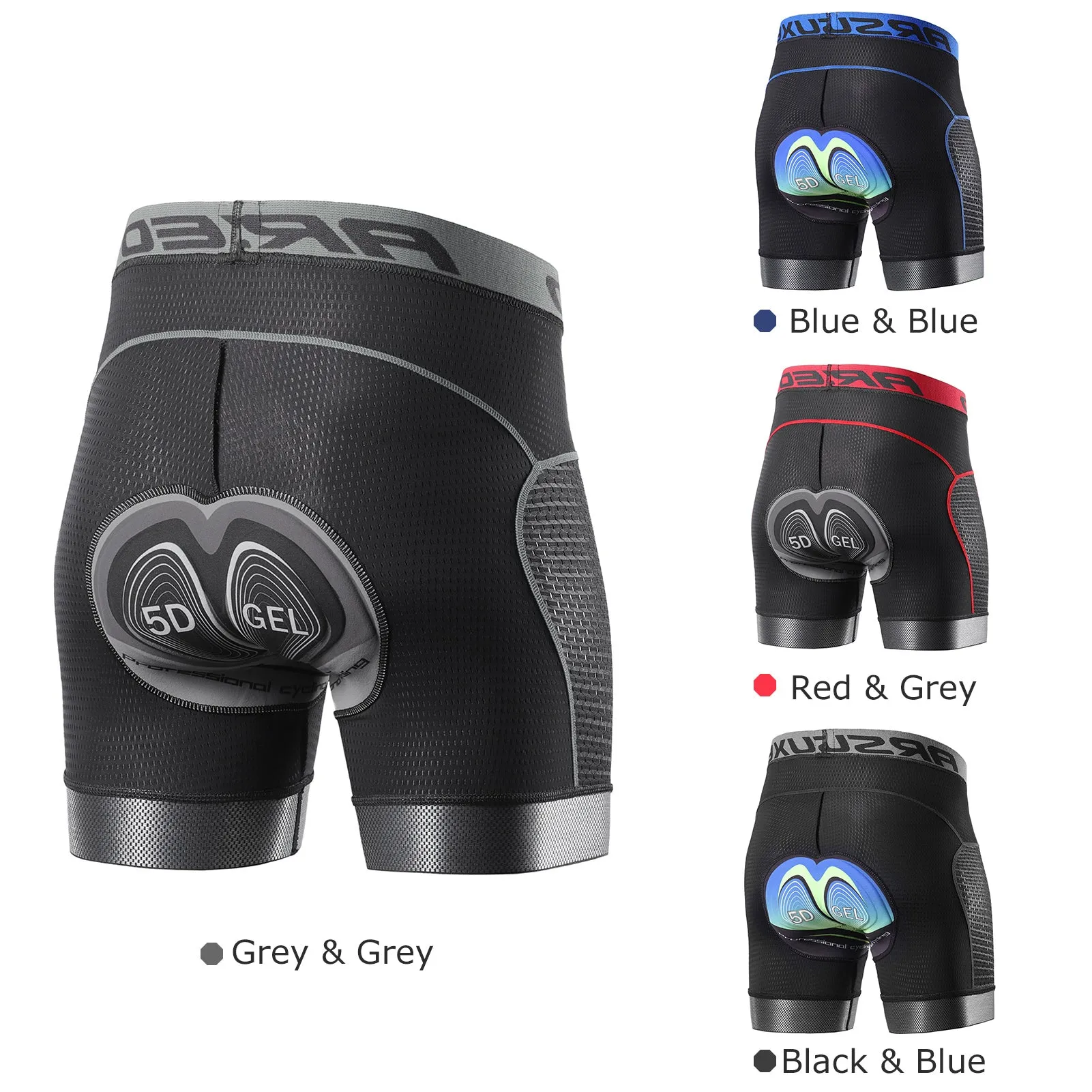 Arsuxeo Men Cycling Underwear Shorts