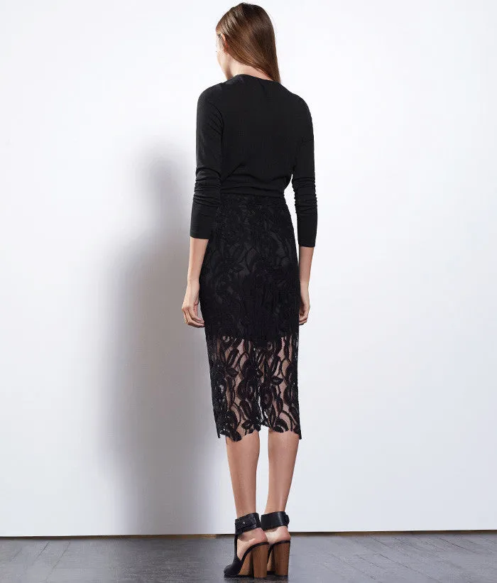 AVA LACE PENCIL SKIRT