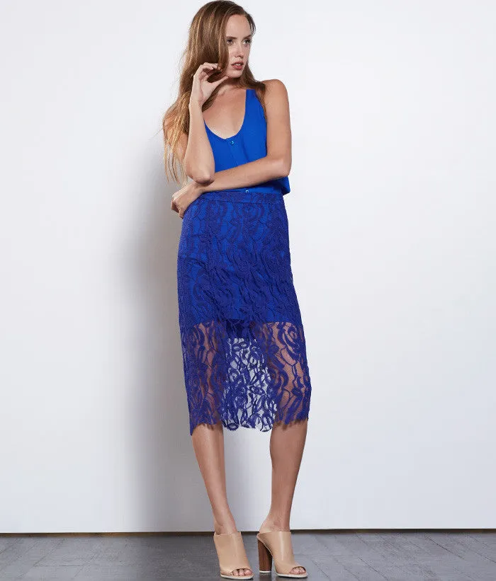 AVA LACE PENCIL SKIRT