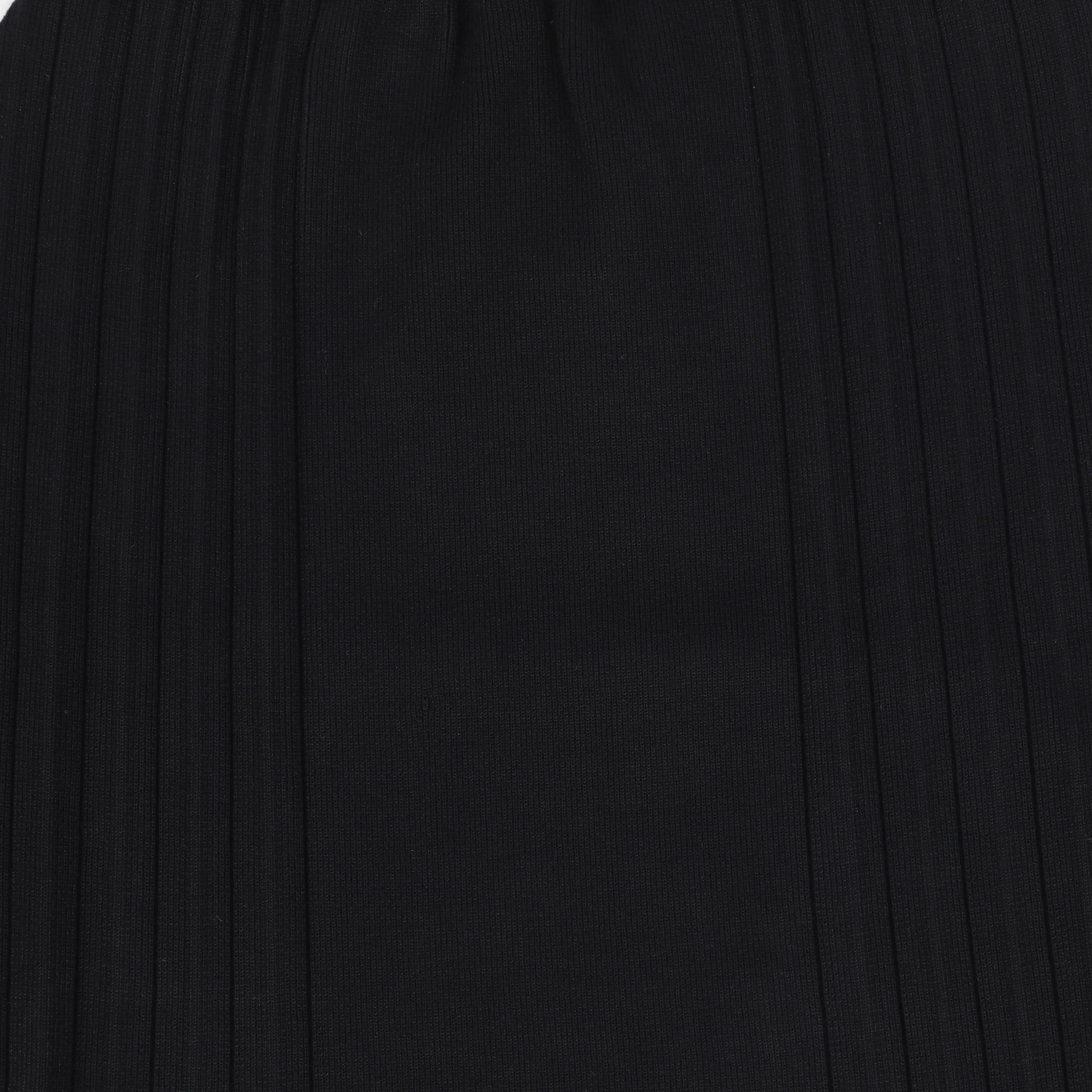 Bamboo Black Knit Pleated Detail Skirt [FINAL SALE]