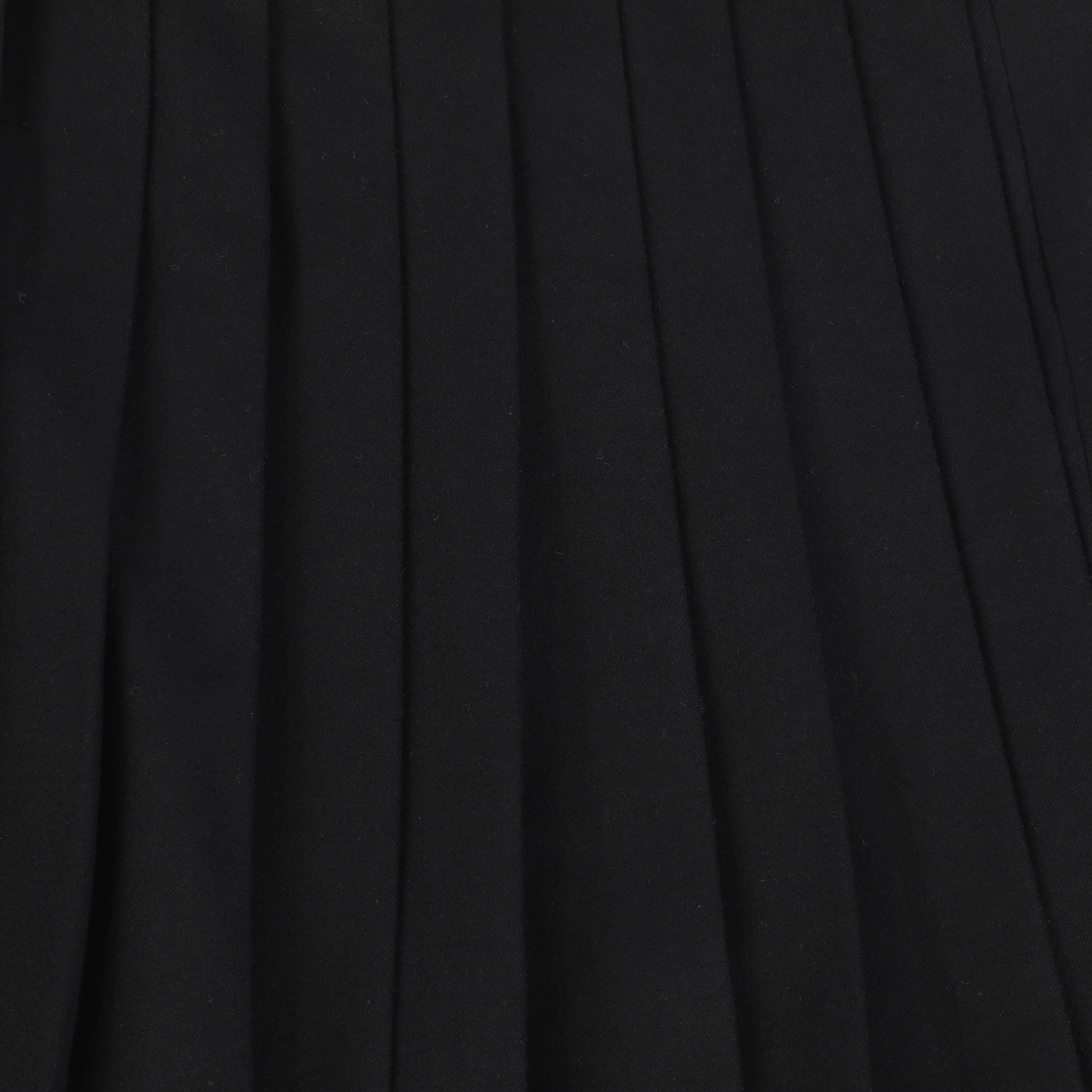 Bamboo Black Wool Pleated Skirt [FINAL SALE]