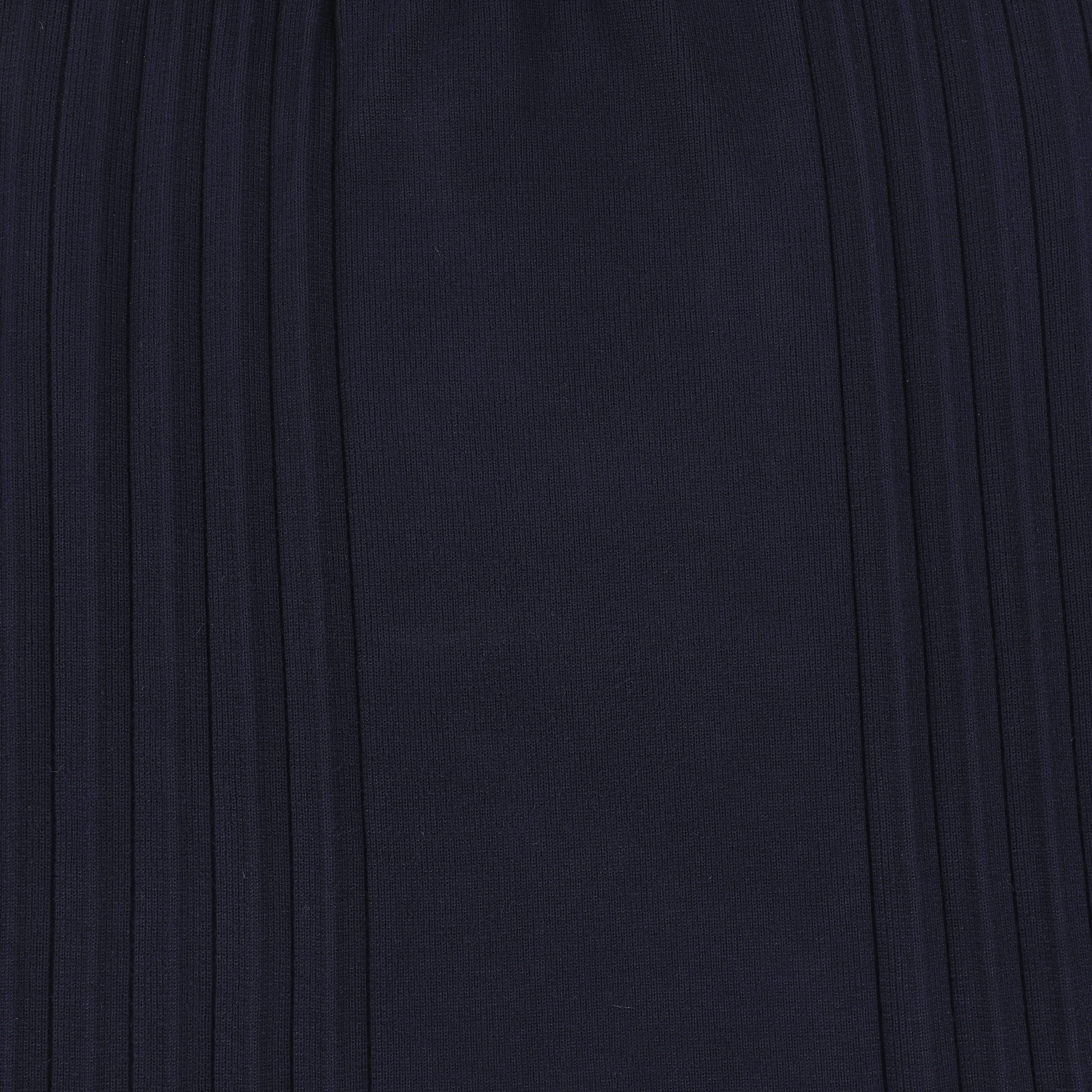 Bamboo Navy Knit Pleated Detail Skirt [FINAL SALE]