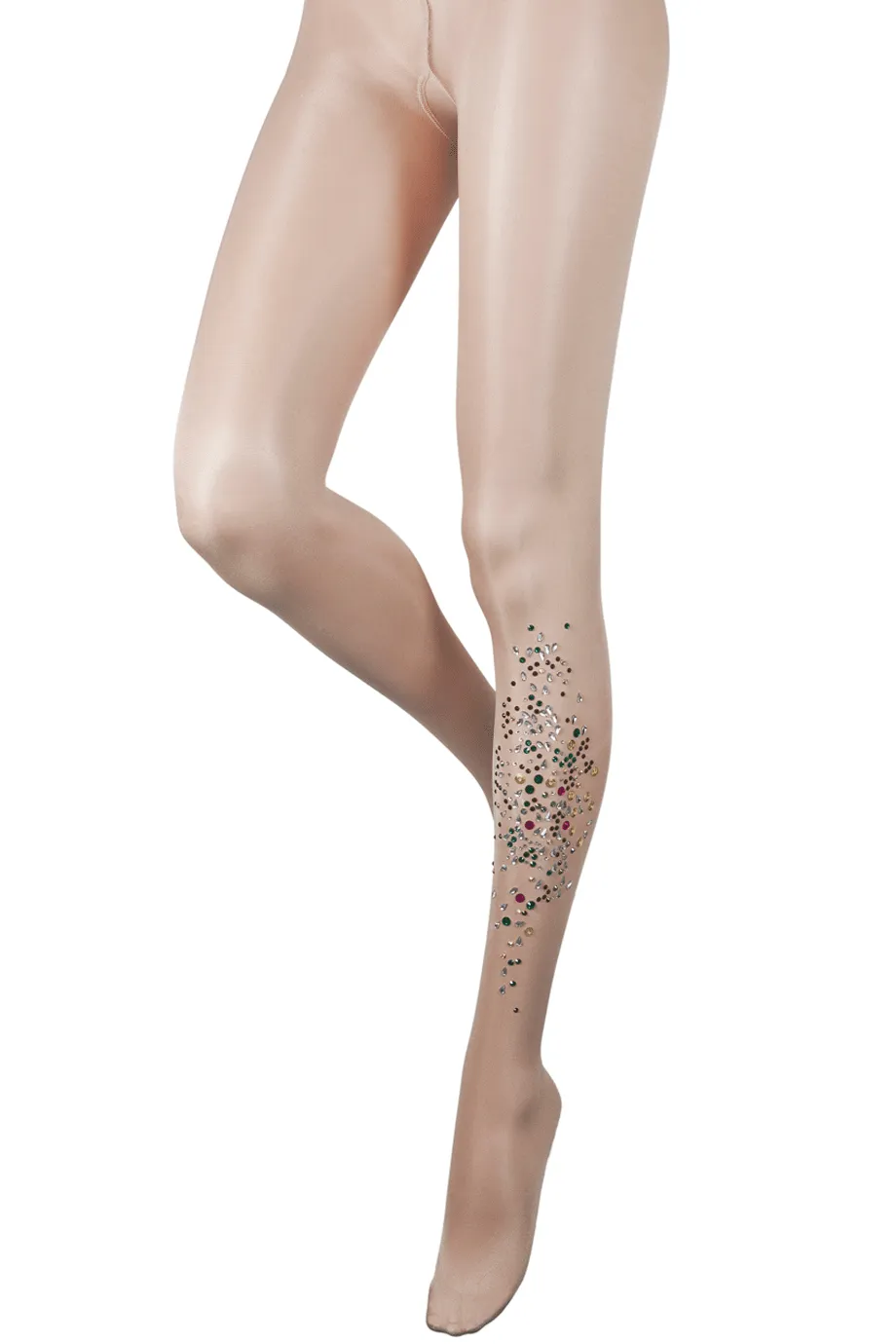 BEBAROQUE ELIZAVITA Swarovski Nude Tights