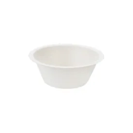 Biodegradable Sugar Cane Takeaway Bowl 250ml Round White 10pack