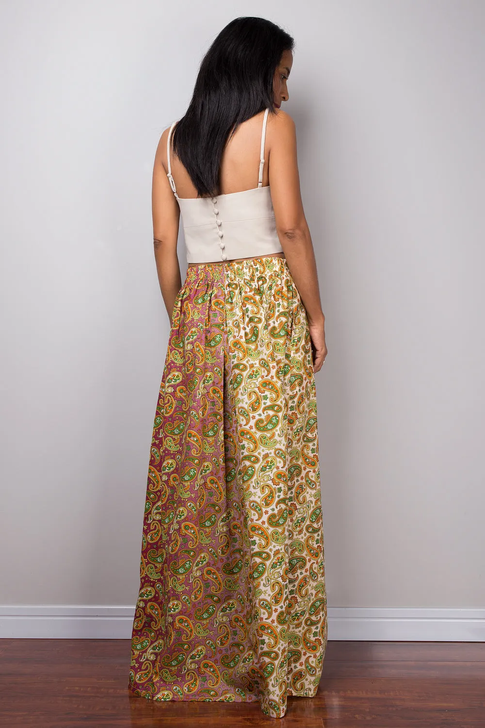 Bohemian Paisley maxi skirt