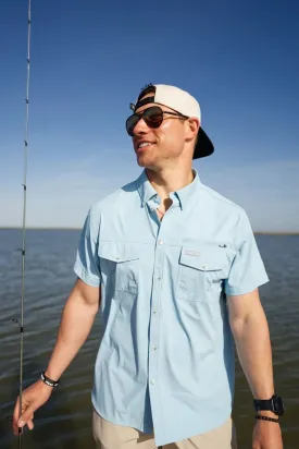 Burlebo Performance Fishing Shirt in Dusty Blue