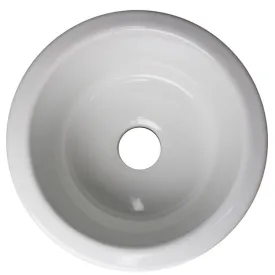 Cape 17.75" Single Bowl Fireclay Round Bar/Prep Sink