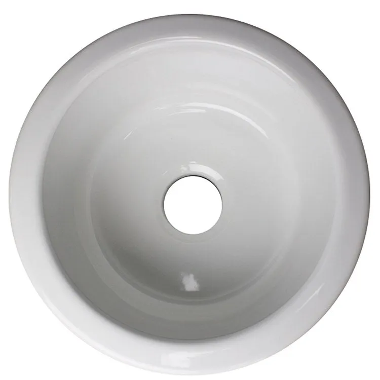 Cape 17.75" Single Bowl Fireclay Round Bar/Prep Sink