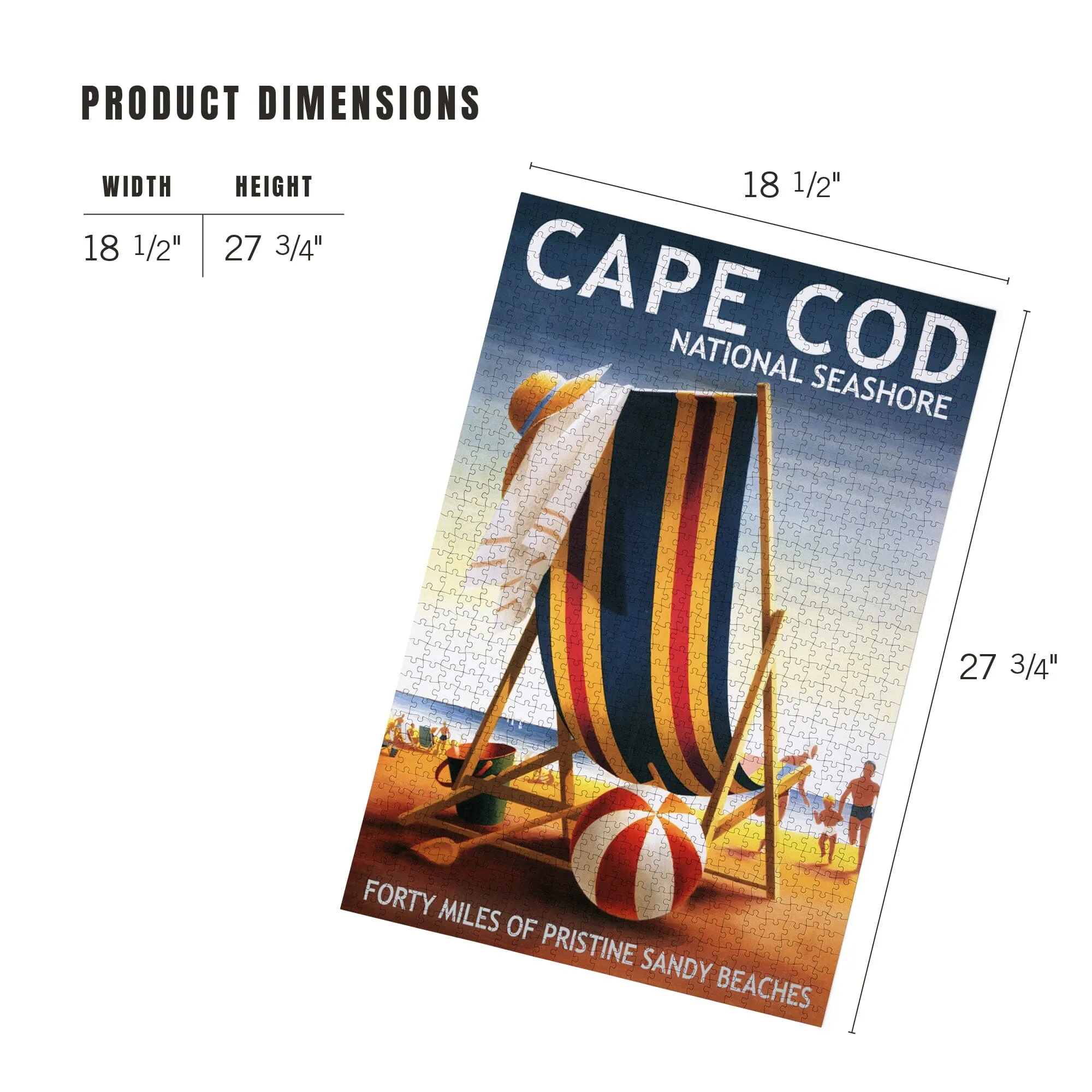 Cape Cod National Seashore, Beach Chair and Ball, Jigsaw Puzzle