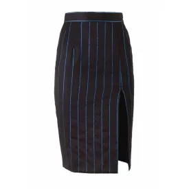 Chantal Thomass Black Pinstripe Pencil Skirt