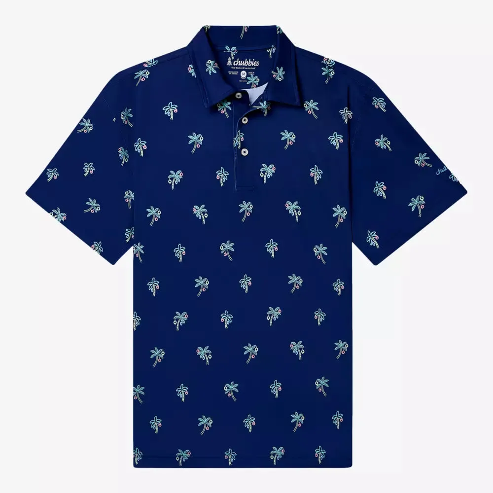 Chubbies The Palm Springle Jingle Performance Polo Shirt - Navy