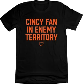 Cincy Fan in Enemy Territory Black with Orange Ink