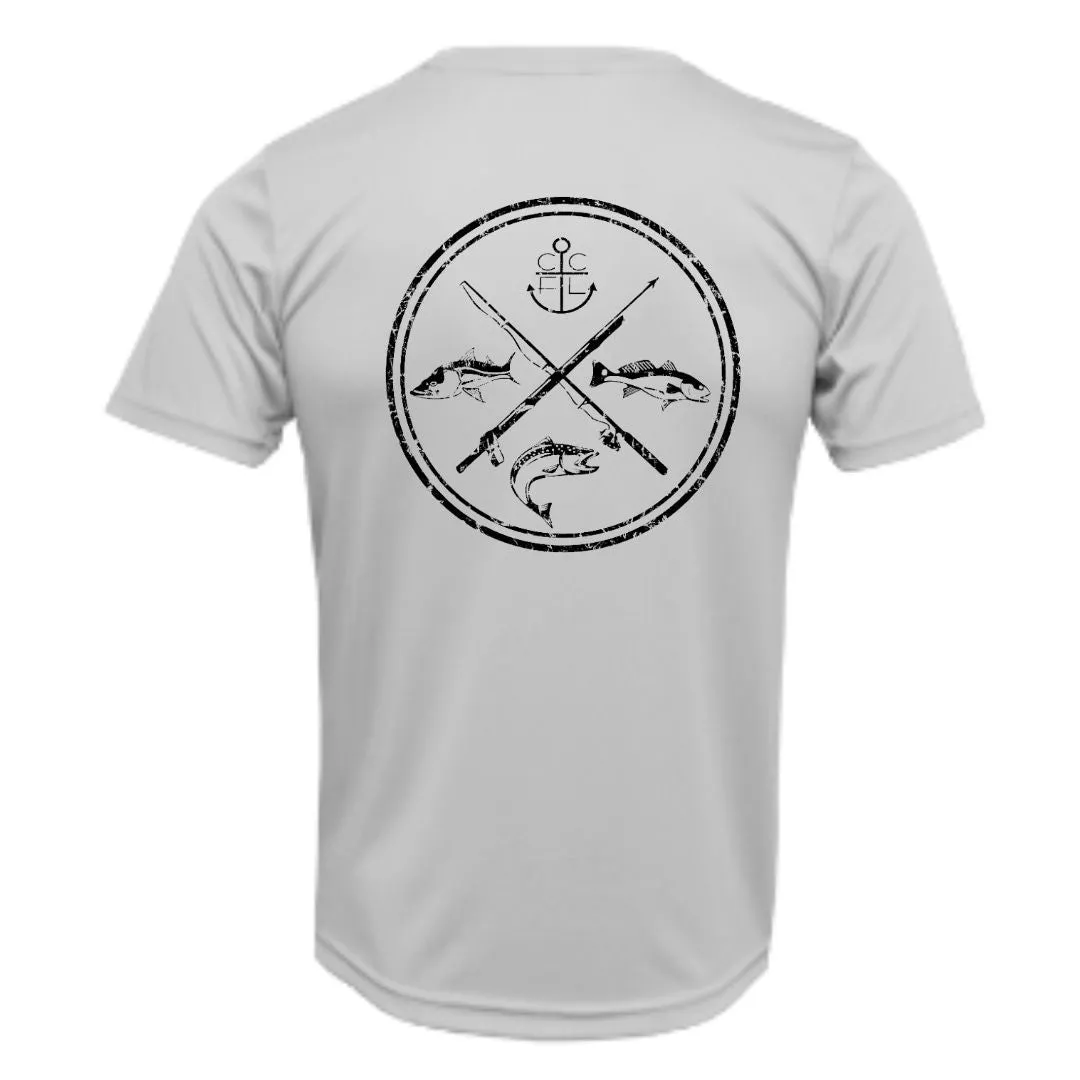 Circle Slam UPF50 Sun Shirt - Dryfit Sun Protection Fish Graphic Tee