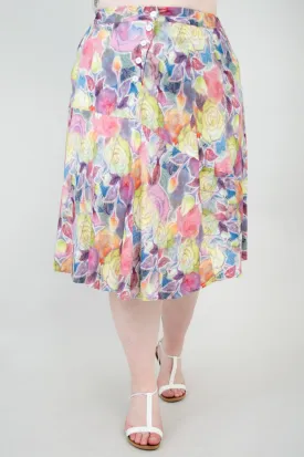 Delilah Skirt, Rosebud, Linen Bamboo - Final Sale