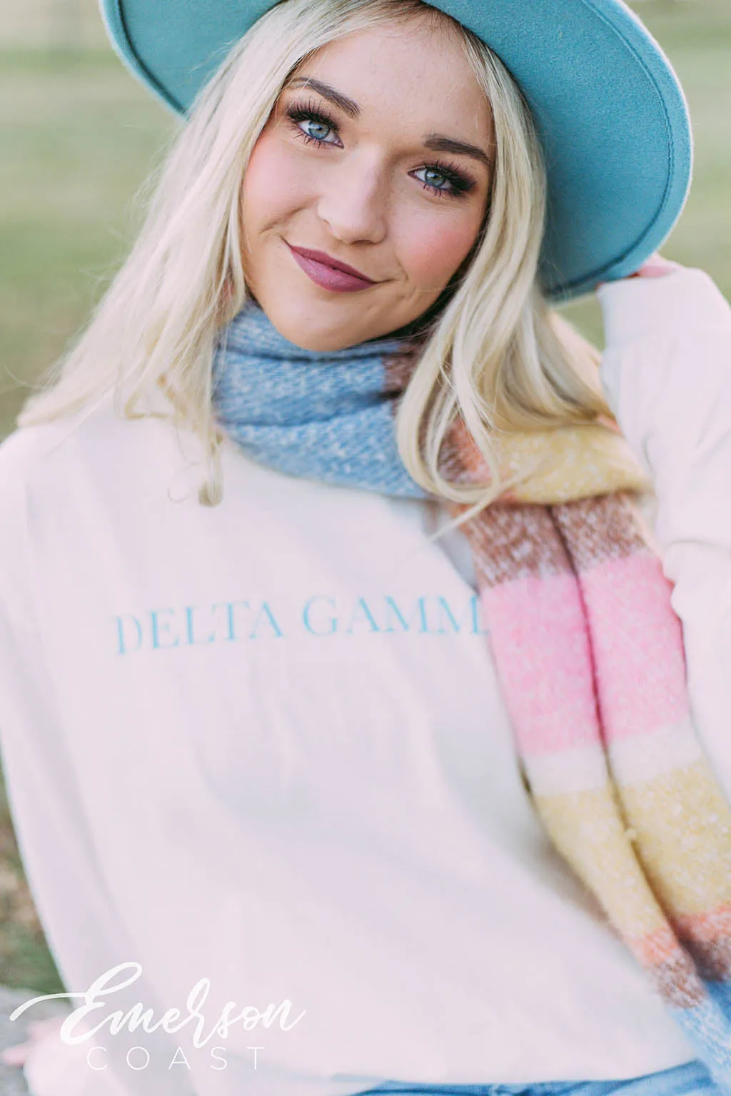 Delta Gamma Simple Ivory Long Sleeve Tshirt