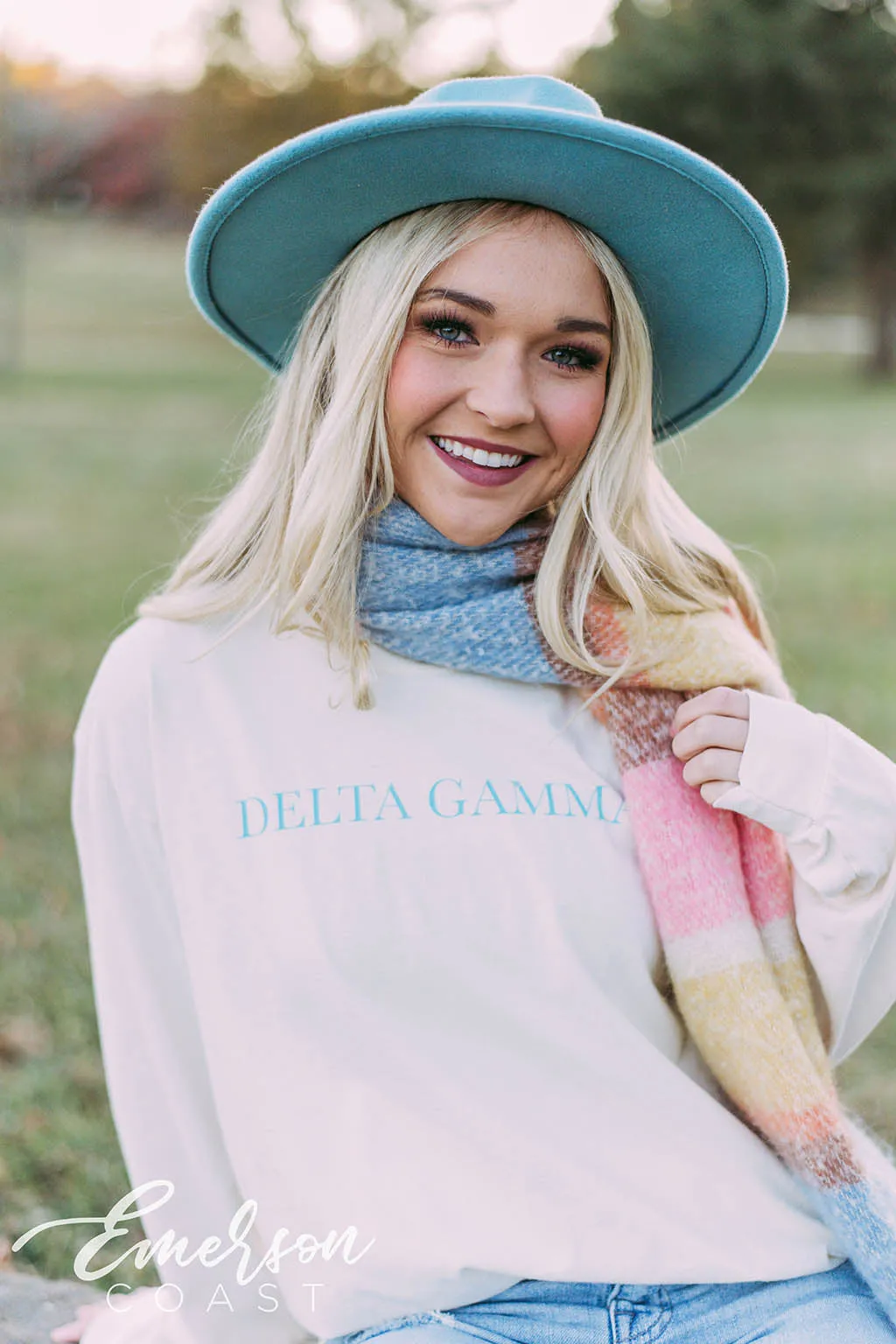 Delta Gamma Simple Ivory Long Sleeve Tshirt