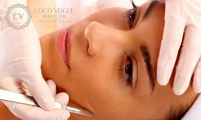 Dermaplaning and facial peel with optional pedicure at Coco Vogue Beauty Bar, Tygervalley