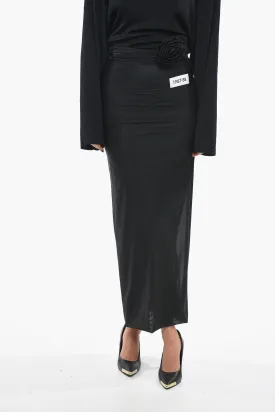 Dolce & Gabbana Rose Detail Pencil Skirt