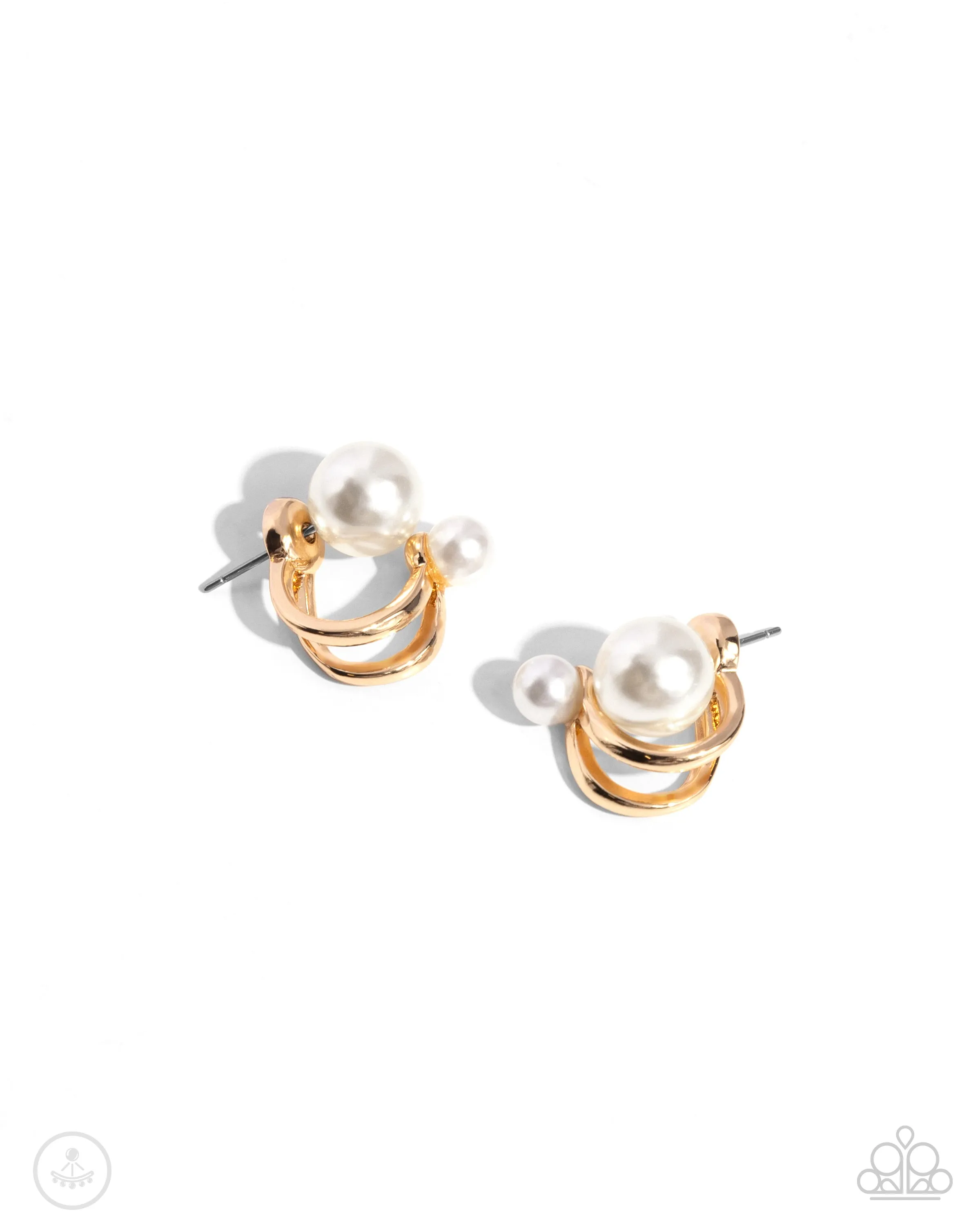 Earrings Sophisticated Socialite - Gold POST E2123