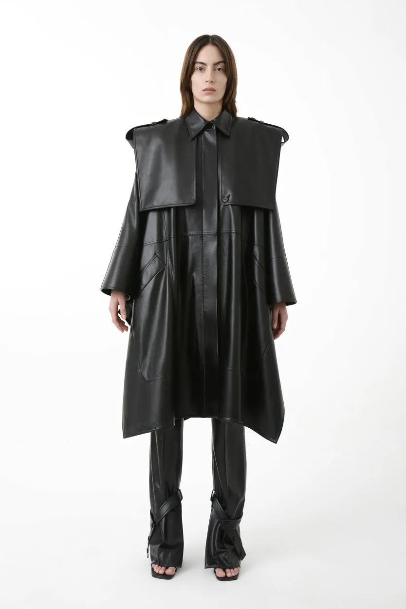 Eco Leather Oversized Cape