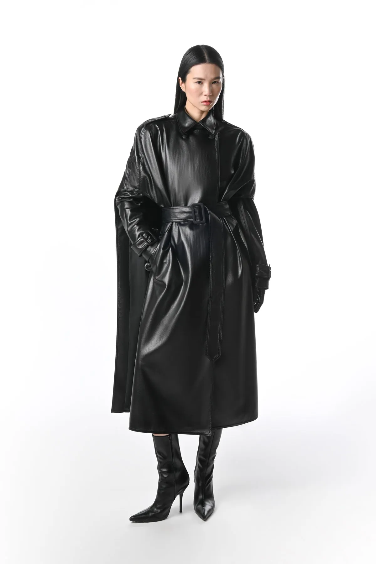 Eco Leather Transformer Coat