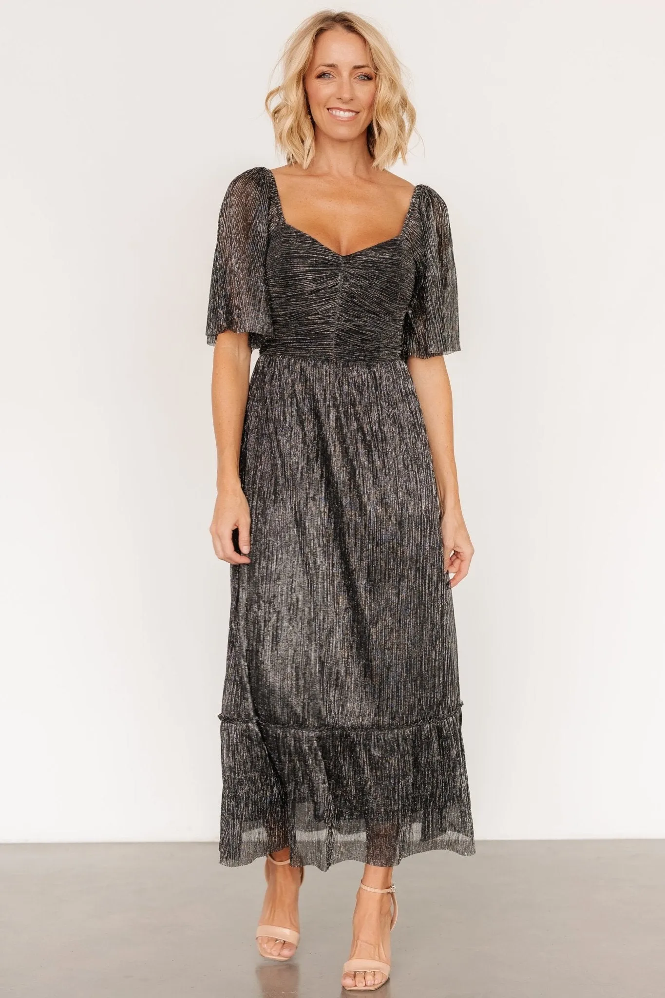 Elea Shimmer Dress | Black