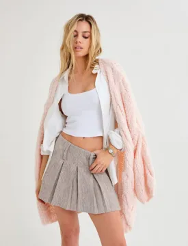 Ford Mini Skirt | Oat Heathered Twill