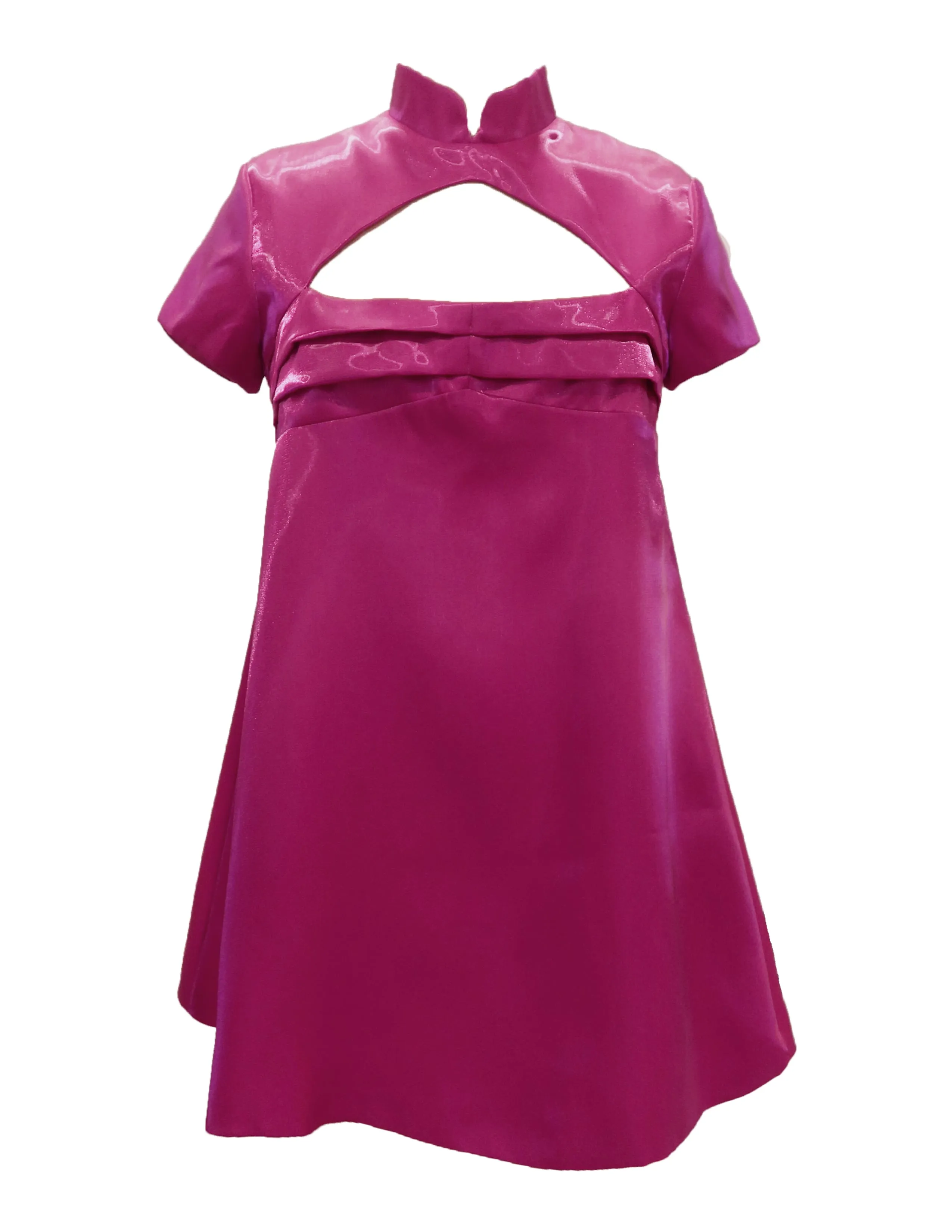 Fuchsia Liquid Babydoll Dress