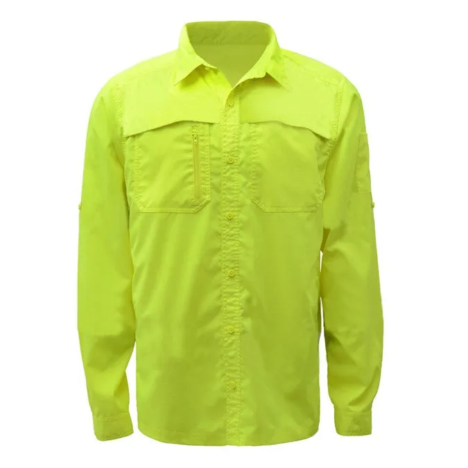 GSS Non-Ansi Lightweight Rip Stop Button Down Shirt With SPF 50