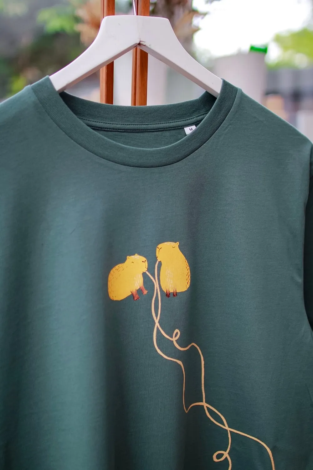 Hand Painted Capybaras Slurping spaghetti Limited Edition TShirt