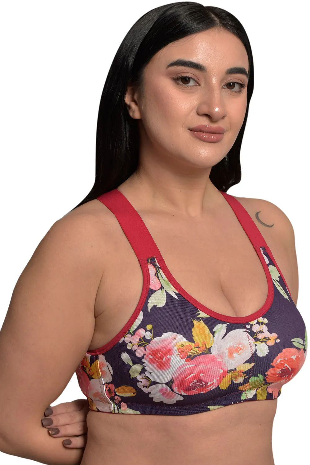 Inner Sense Organic Cotton Antimicrobial Medium Impact Plus Size Sports Bra