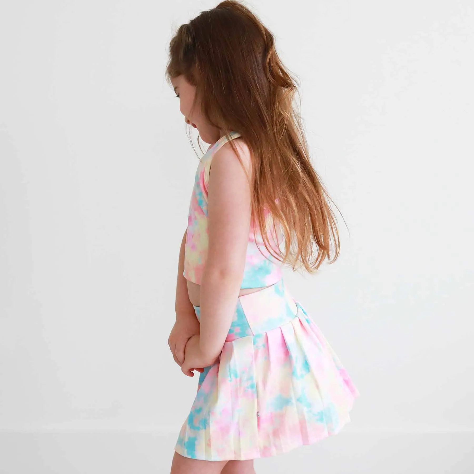 Kids CloudActive™ Athletic Pleated Skirt | Candy Clouds