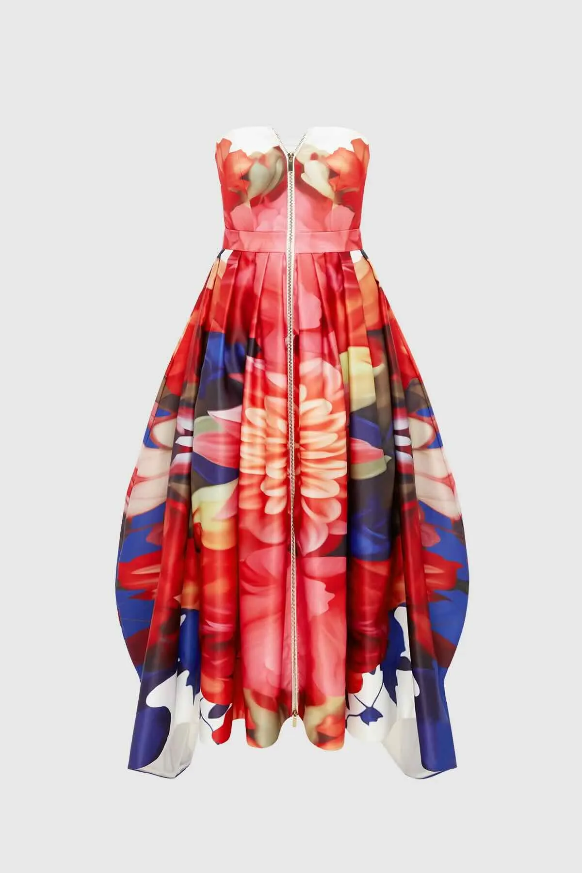 Leo Lin Norine Bustier Midi Dress - Kaleidoscope Print