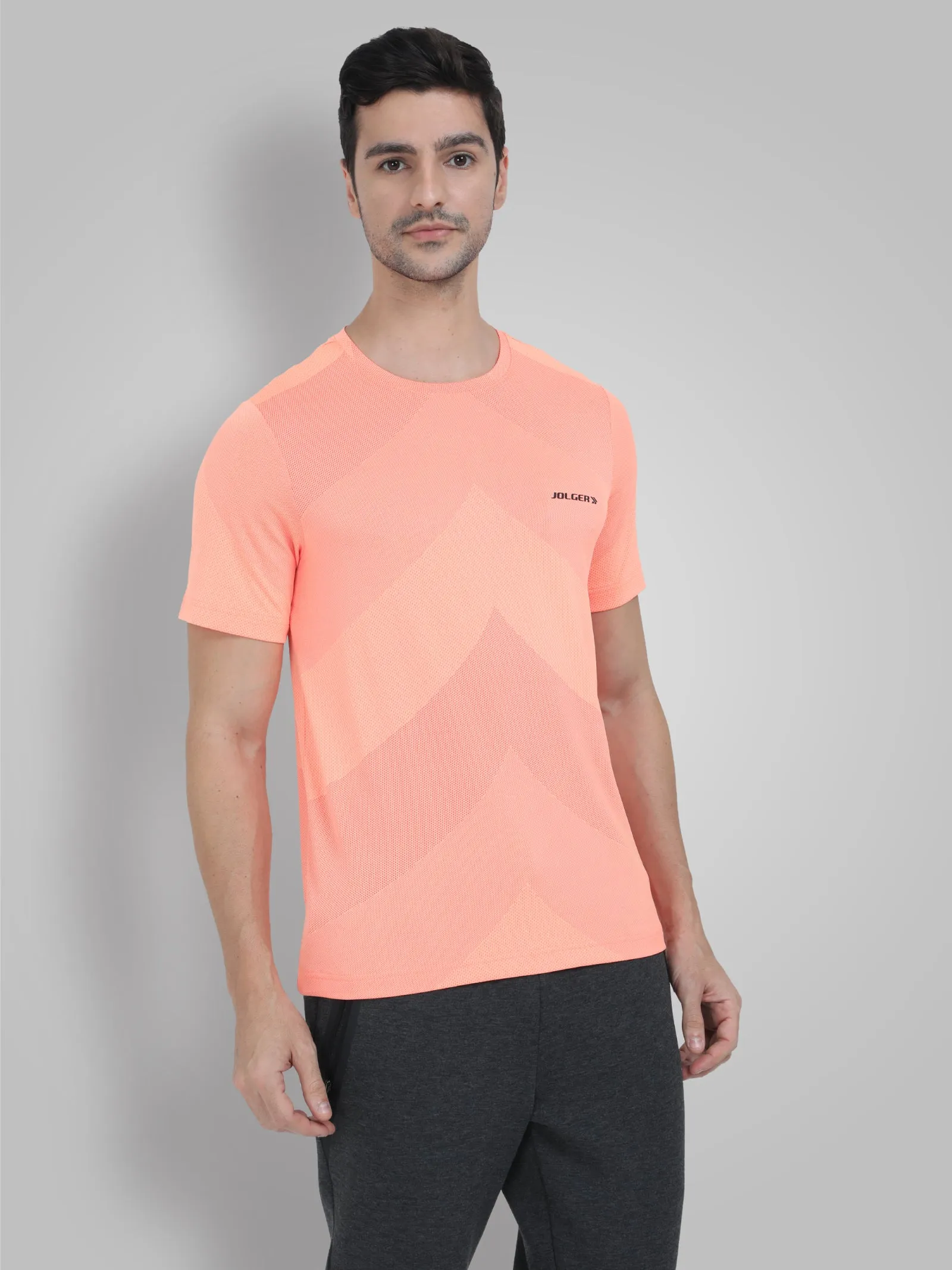 Men's Round Neck Quick Dry Breathable Gym T-Shirt