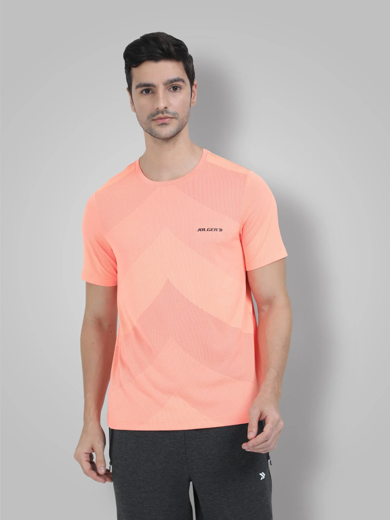 Men's Round Neck Quick Dry Breathable Gym T-Shirt