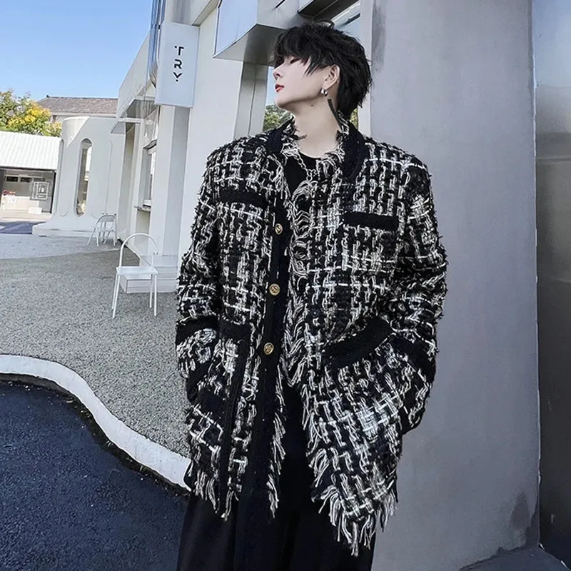 Men's Sophisticated Tassel Tweed Jacket