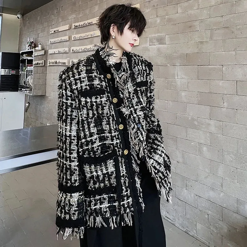 Men's Sophisticated Tassel Tweed Jacket