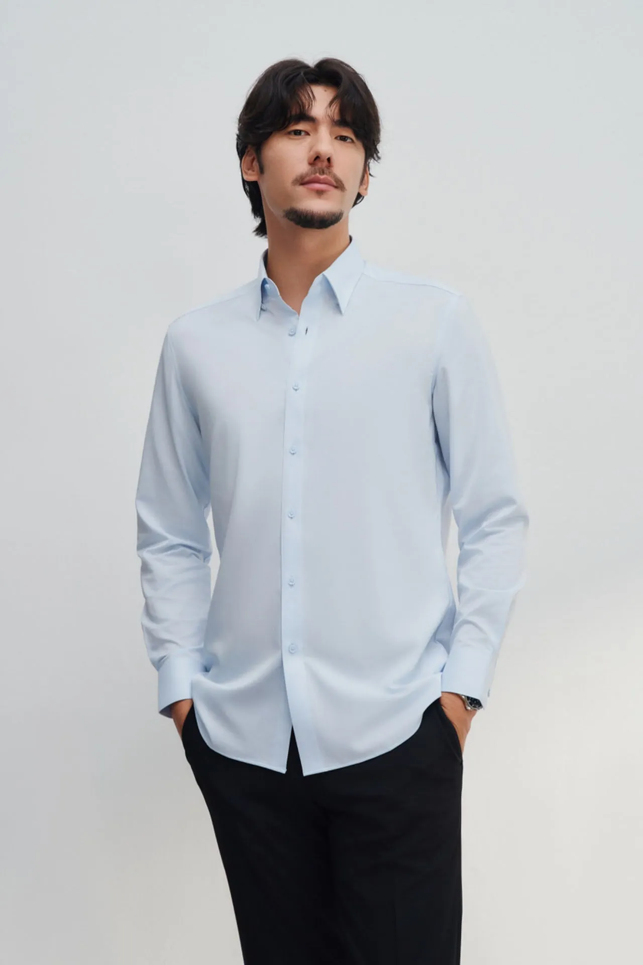 Non-Iron Dry Stretch Smart Fit Poplin Shirt