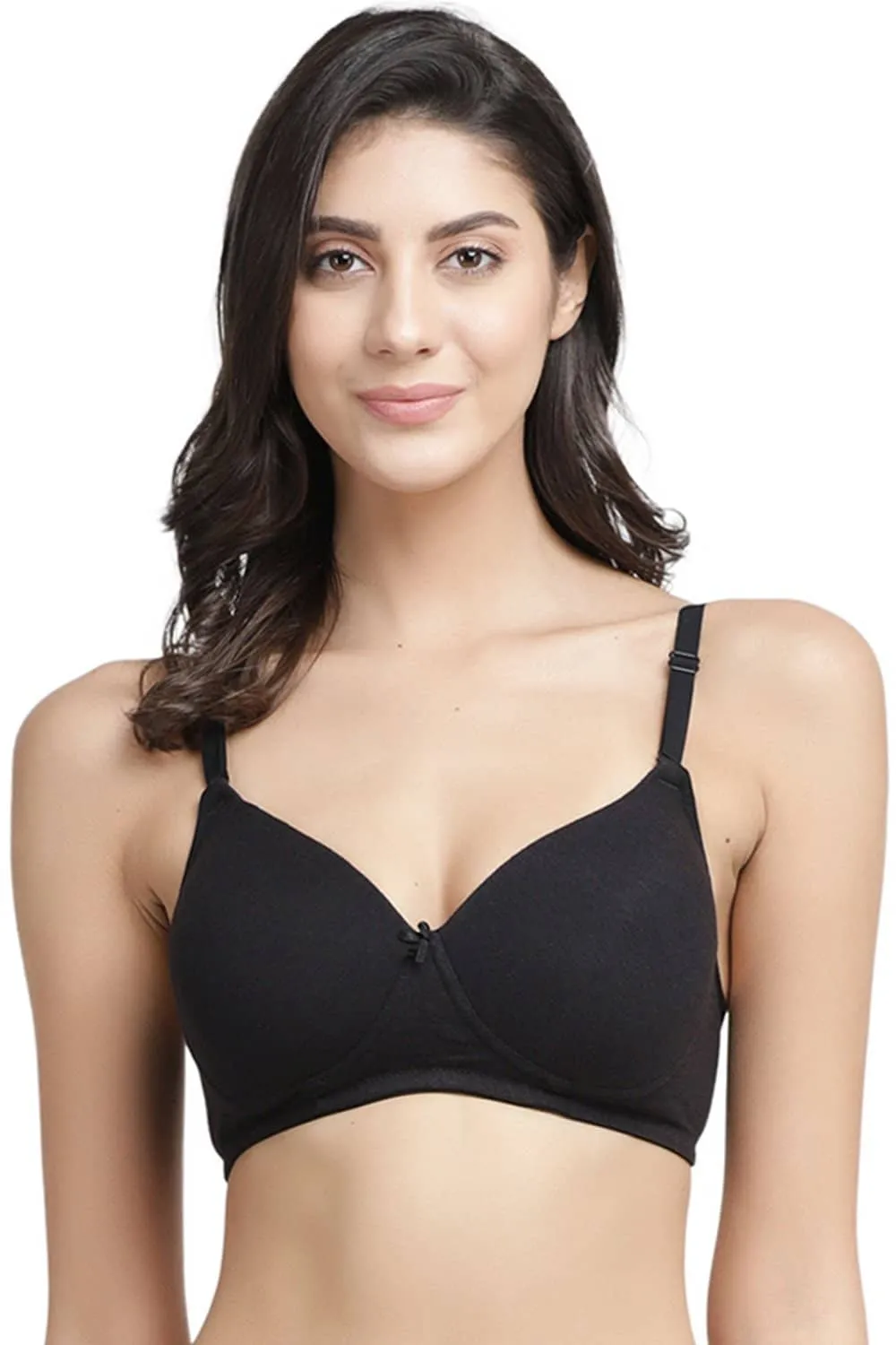 Organic Cotton  Antimicrobial Wire-free Padded Bra (Pack of 3)-ISB068-Black_Black_J.Print-