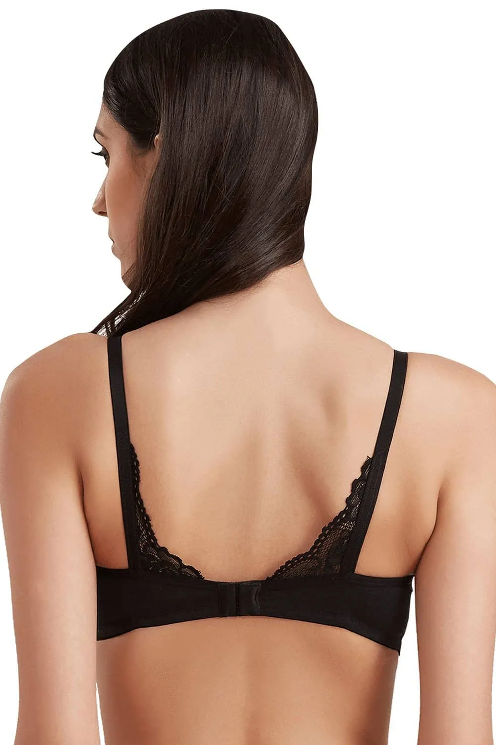 Organic Cotton  Padded Underwired Lace Bra-ISB047-