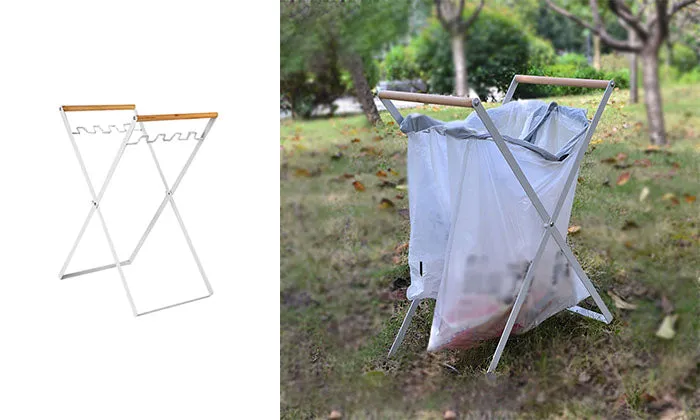 Outdoor Portable Folding Trashs Rack