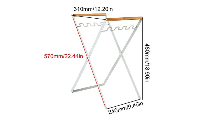 Outdoor Portable Folding Trashs Rack