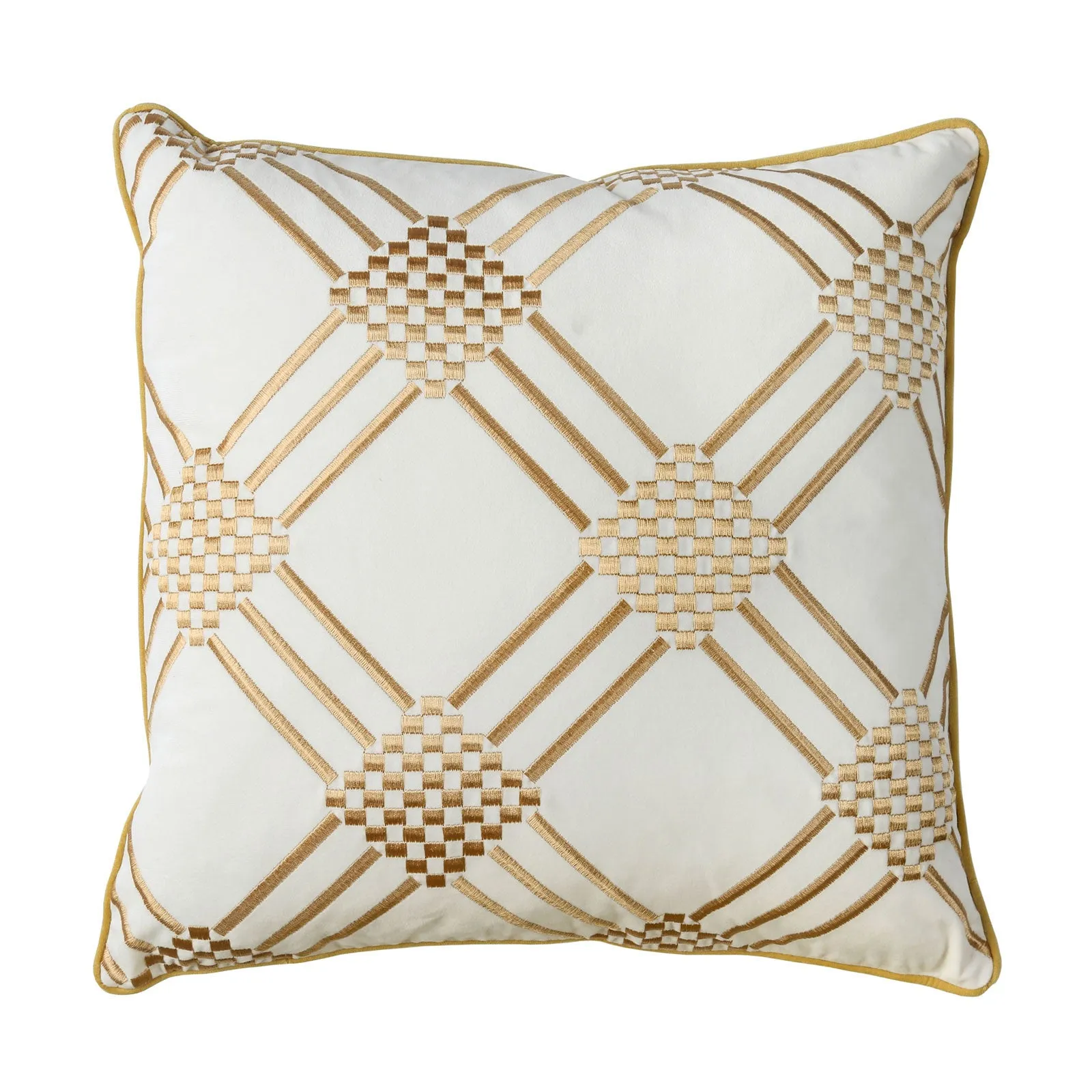 Pam Ivory/Yellow 20" X 20" Pillow, Ivory & Yellow (2/CTN)