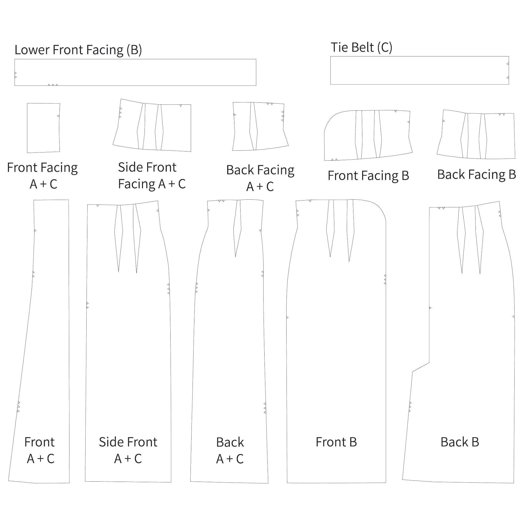 PDF - 1950s Sewing Pattern, Wiggle, Slim, Pencil, High Waisted, Hollywood Skirt - Multi-sizes - Download