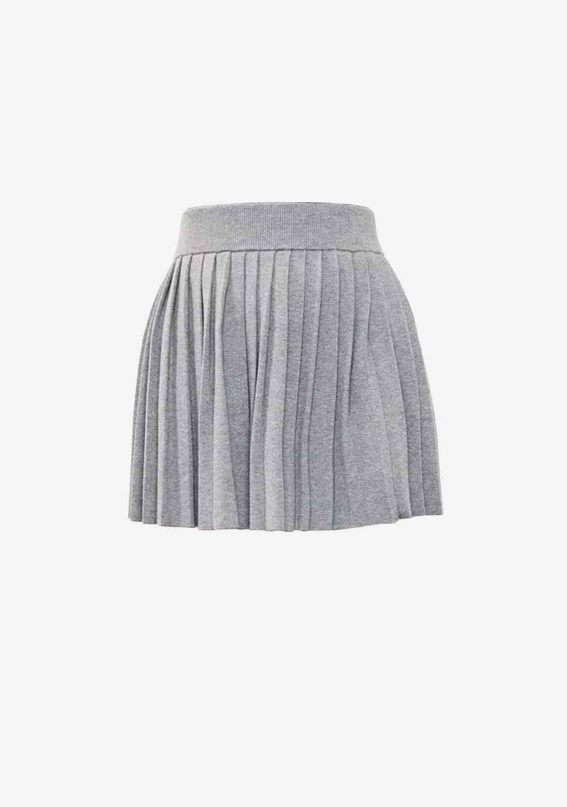 Pleated Knit Skirt