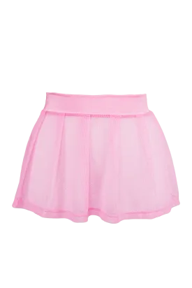 Pleated Mini skirt sheer mesh / Festival & Rave skirt / BABY PINK