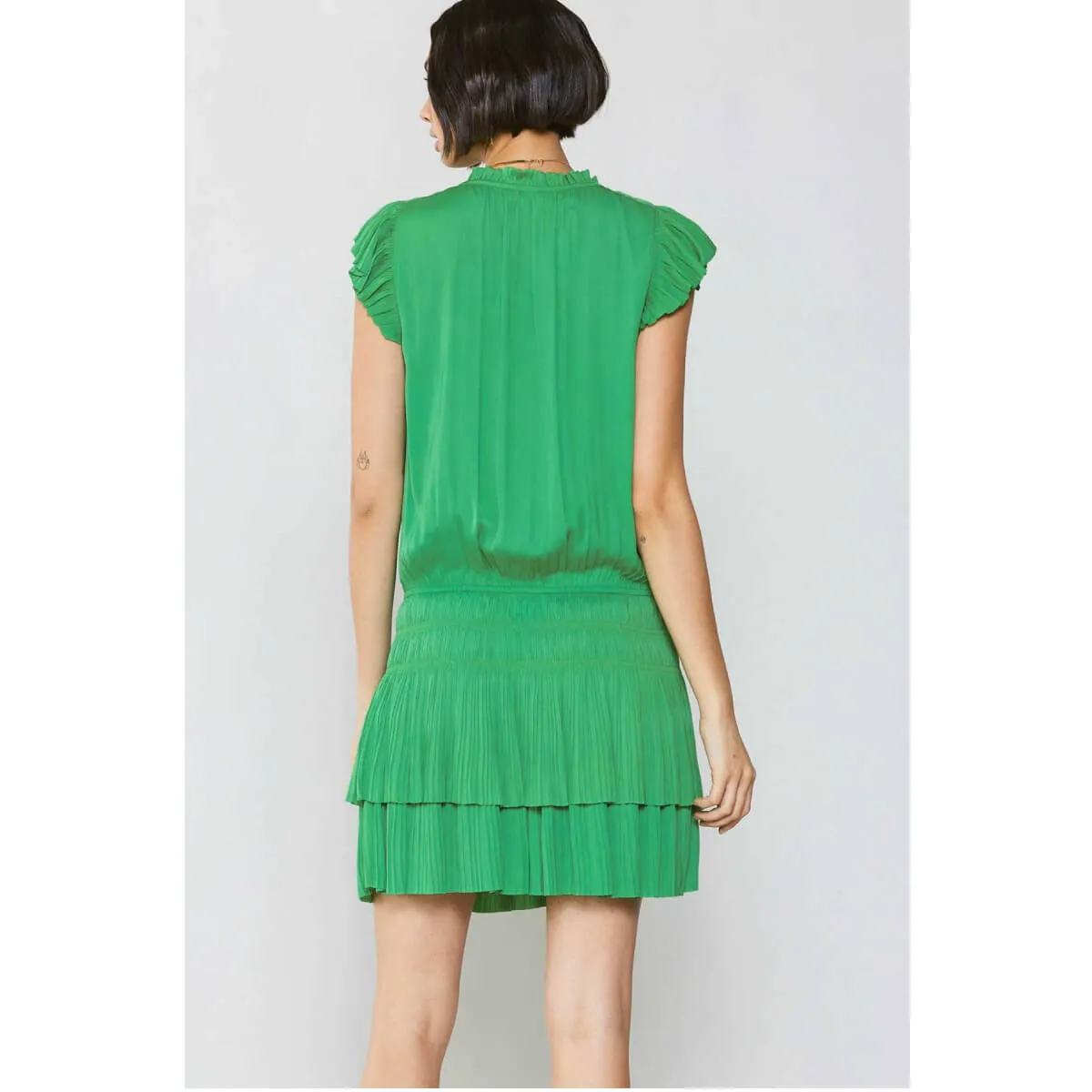 Pleated Skirt Mini Dress